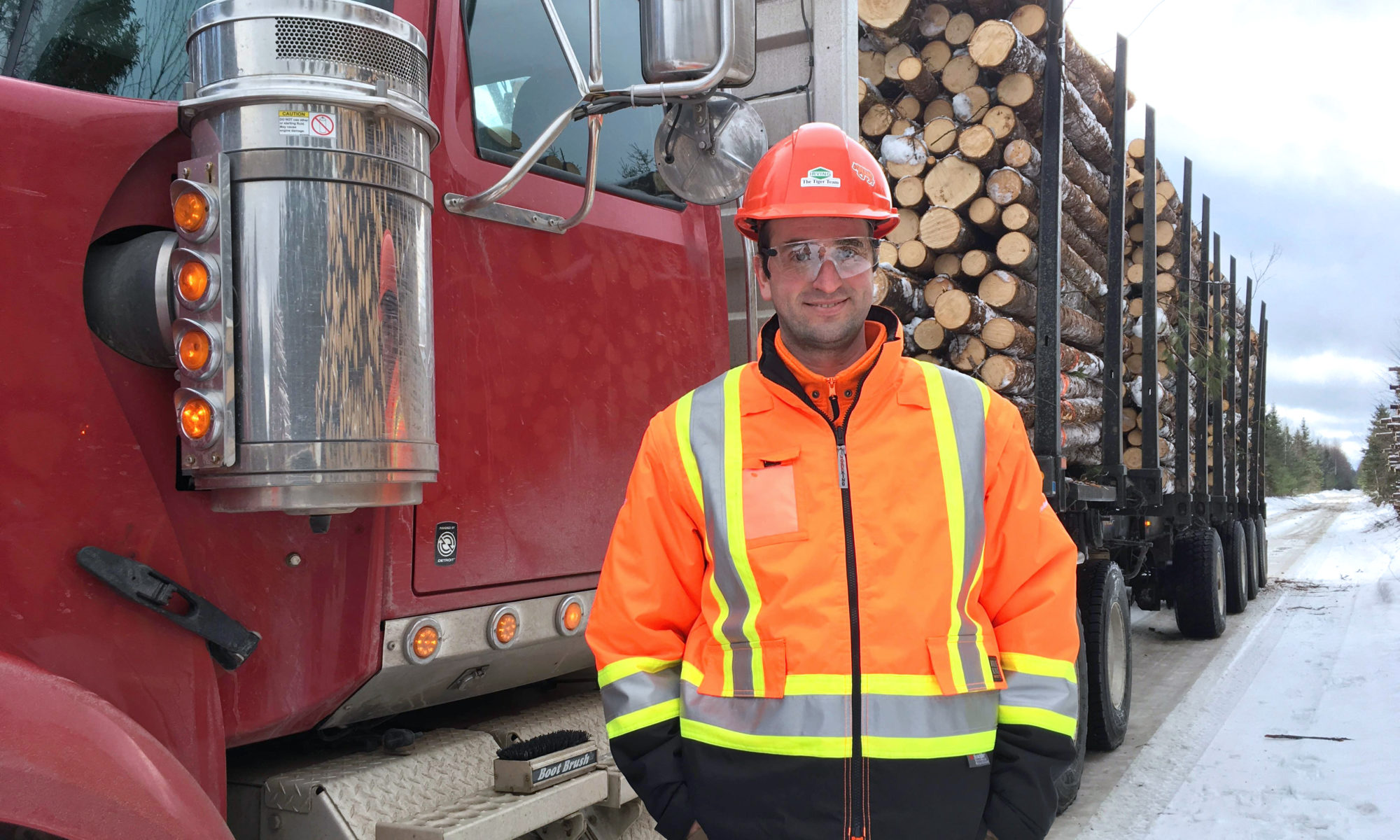 Ukrainian Taras Tovstiy works as a trucker in Chipman, N.B. for J.D. Irving forestry operations.