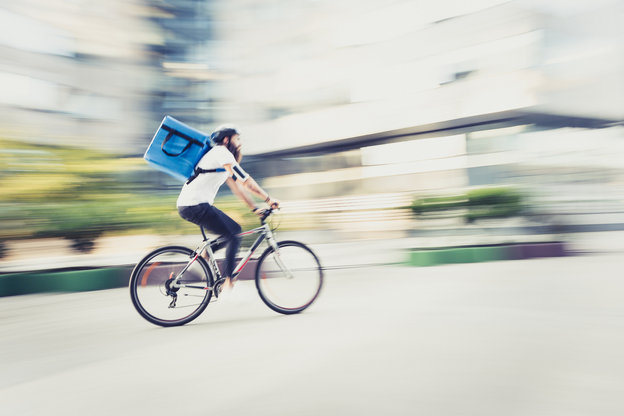 Food delivery on bicycle