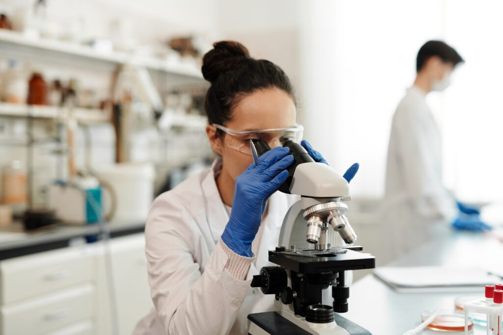 Man and woman in lab