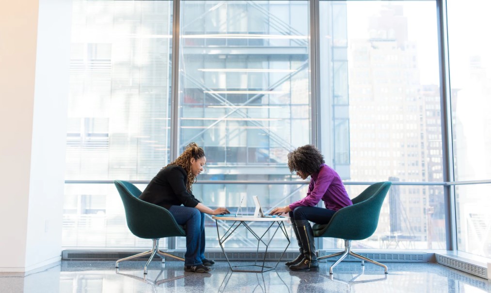 Two women planning